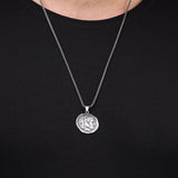 Sterling Silver Men's Mythology Necklace with Antique Caesar Coin Pendant and Silver Chain - Birthday Gifts — image 7