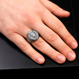 Handmade 925 Sterling Silver 3D Lion Signet Oxidized Ring - Men's Jewelry with Silver Polishing Cloth Gift — image 6