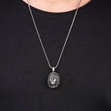 Sterling Silver Men's Necklace with American Indian Chief Pendant - Sterling Silver Jewelry with Silver Chain - Birthday Gifts — image 3