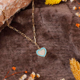 Sterling Silver Heart Necklace with Zircon Stone for Women - Gold Plated Heart Necklace: Aesthetic Charm - Cute Heart Necklace with Zircon Stone in Gold Jewelry — image 2