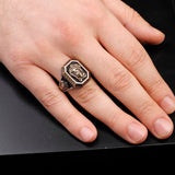 Handmade 925 Sterling Silver Medusa Custom Signet Ring for Men - Mythology Inspired Jewelry with Ring and Silver Polishing Cloth Gift — image 6