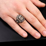 Handmade Eagle Custom Signet Ring - 925 Sterling Silver Men's Jewelry with Animal Design and Silver Polishing Cloth Gift — image 6