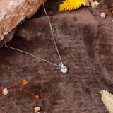 Zircon Necklace with Heart Pendant in Sterling Silver - Sterling Silver Heart Necklace for Women - Aesthetic Jewelry with Cute Necklaces - Birthday Gifts for Women — image 2