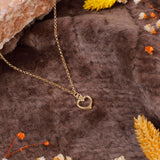 Heart Necklace in Gold Plated Sterling Silver - Heart Necklace in Cute Necklaces Collection - Heart Necklace for Women in Aesthetic Jewelry - Birthday Gifts for Women — image 2