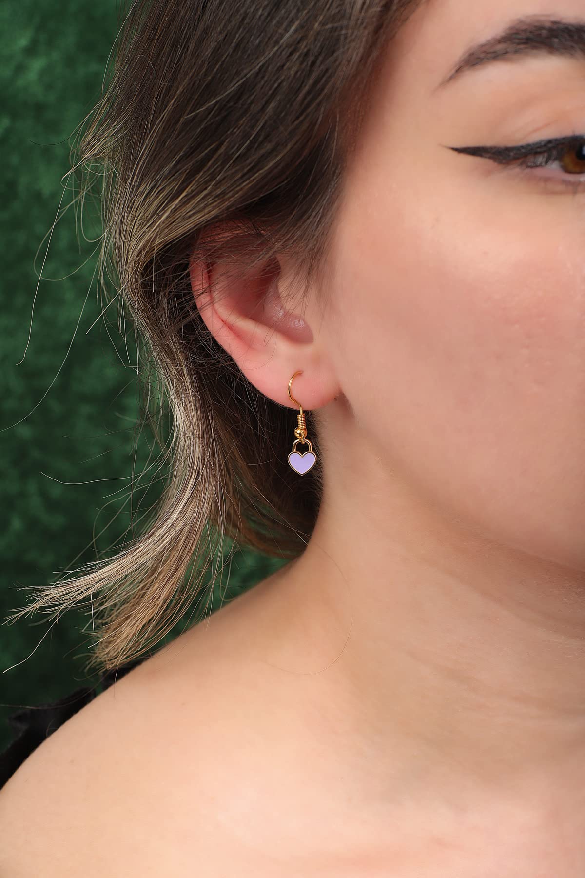 Purple Heart Earrings