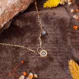 Sterling Silver Evil Eye and Lock Necklace for Women - Cute Evil Eye and Lock Necklaces in Gold Plated Jewelry - Birthday Gifts for Women — image 2