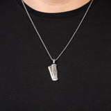 Mens Barber Comb Necklace – Sterling Silver Polished Pendant — image 3