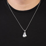 Sterling Silver Boxing Glove Necklace -Polished Fighter Pendant for Men — image 3