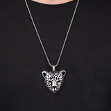 Men's Sterling Silver Leopard Necklace - Animal Pendant - Complete with Men's Silver Chain - Birthday Gifts — image 3
