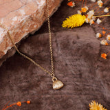 Shell Necklace and Lock Pendant: Aesthetic Gold Plated and Sterling Silver Necklace for Women - Cute and Aesthetic Gold Plated Jewelry for Women - Birthday Gifts for Women — image 2