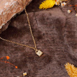 Gold Plated and Sterling Silver Lock Necklace - Lock Pendant Choker - Gold Plated and Sterling Silver for Women - Birthday Gifts for Women — image 2
