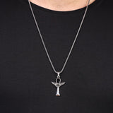 Men's Sterling Silver Eye of Horus Necklace with Stylish Silver Chain - Ancient Egyptian Symbol - Birthday Gifts — image 3