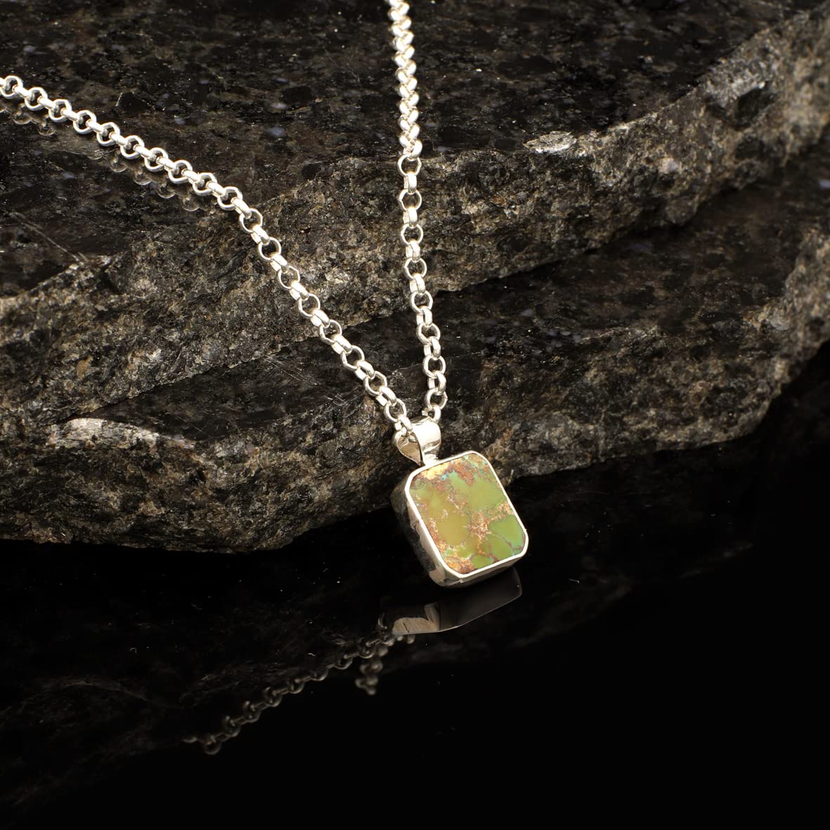 Malachite Necklace Men