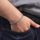 Men’s Gothic Bracelet – Handmade Vintage Chain Bracelet in Sterling Silver — image 3