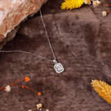Sterling Silver Baguette Necklace - Sterling Silver Aesthetic Jewelry for Women - Cute Baguette Necklace in Sterling Silver — image 2