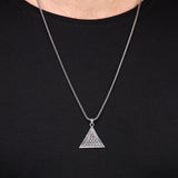 Men's Sterling Silver Eye of Horus Necklace with Pyramid Pendant and Silver Chain - Ancient Egyptian Symbol - Birthday Gifts — image 3