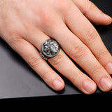 Men's Handmade Lion Signet Ring - Biker Jewelry in 925 Sterling Silver — image 6
