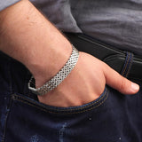 Men’s Gothic Bracelet – Handmade Vintage Chain Bracelet in Sterling Silver — image 3