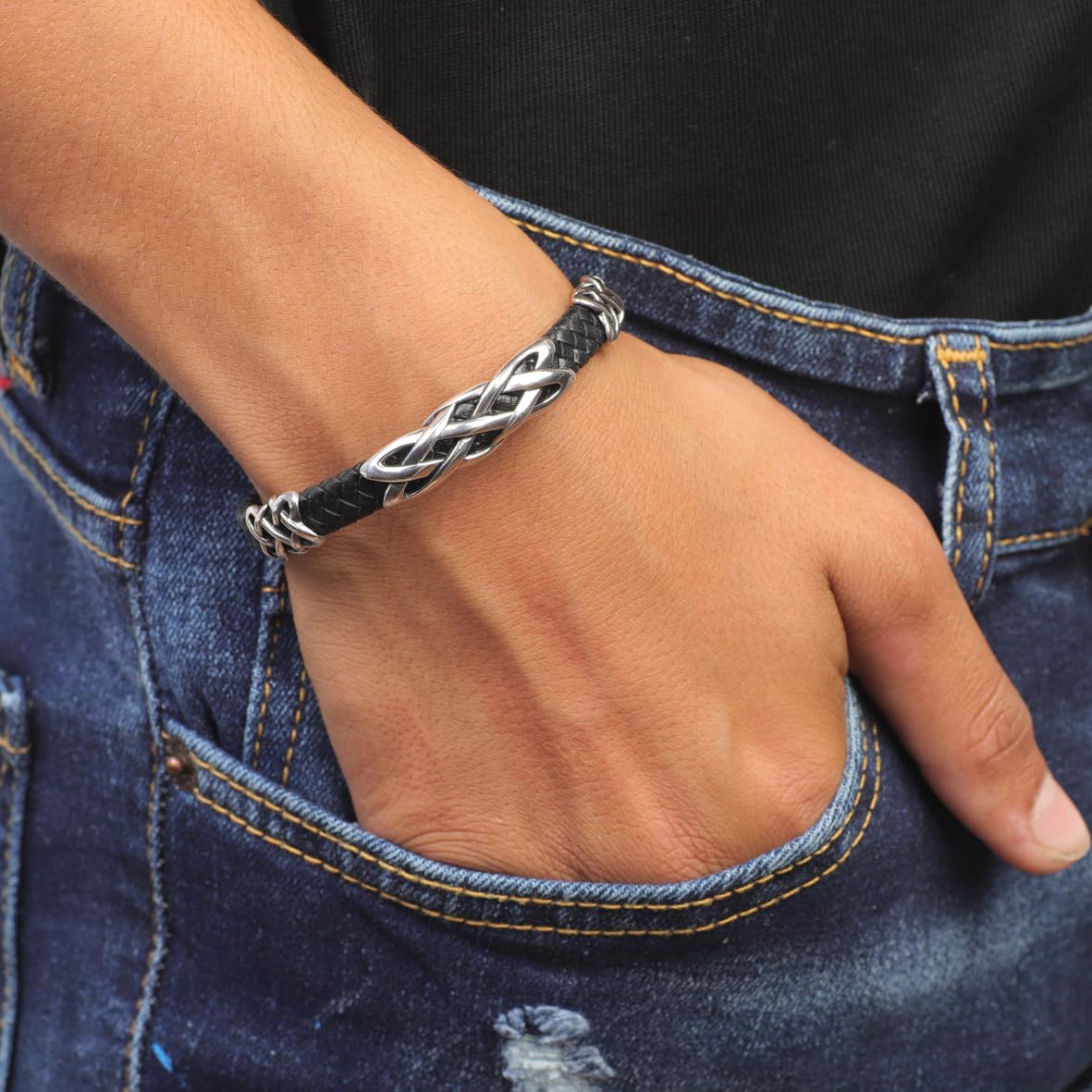 Handmade Men Leather Bracelet