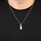 Men’s Whistle Pendant Necklace - Sterling Silver Gothic Biker Necklace with Silver Chain &Free Polishing Cloth - Handcrafted Silver Necklace — image 3