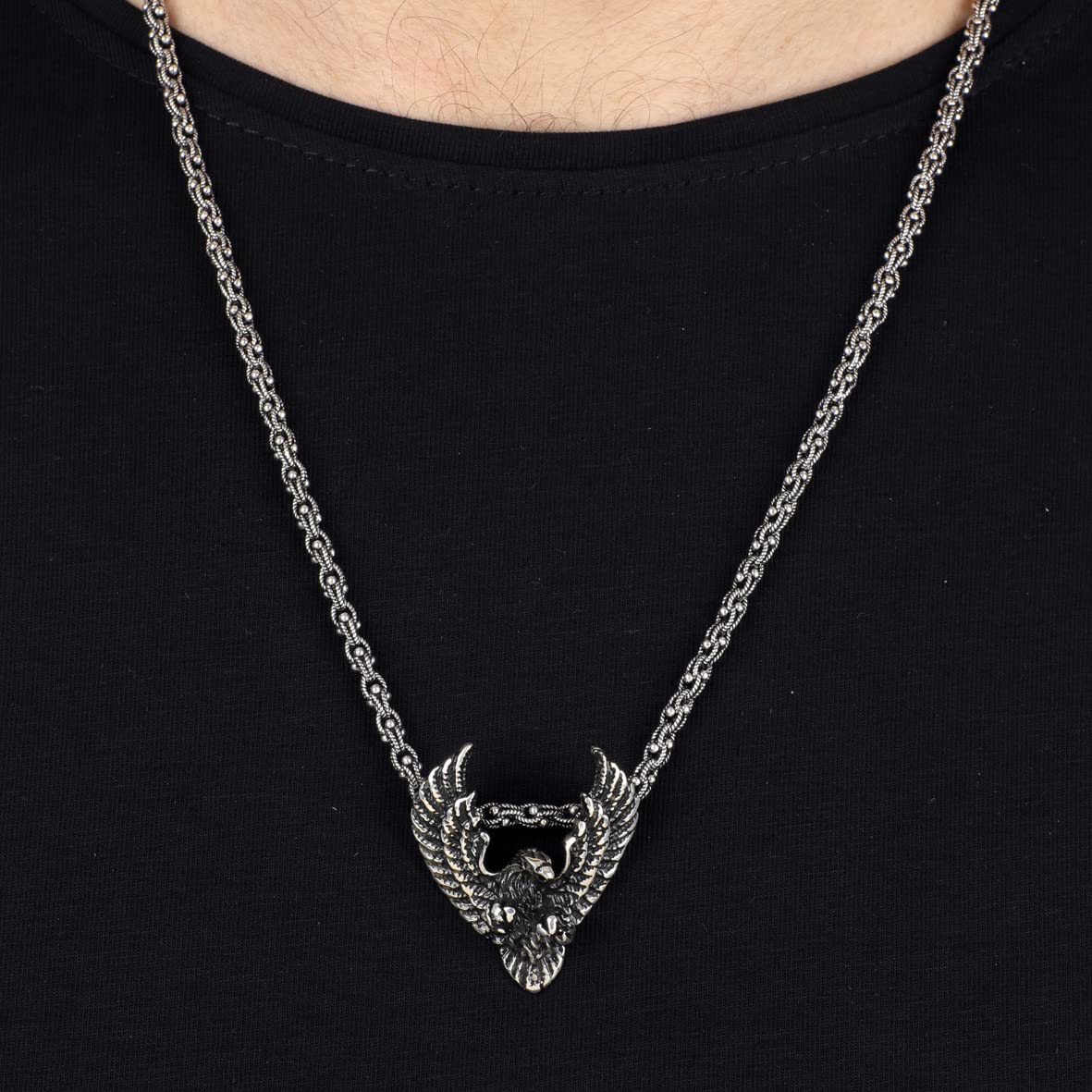925K Sterling Silver Eagle Necklace