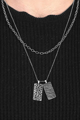 Silver Plated Double Curb Chain Box Necklace — image 5