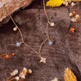 Evil Eye and Sun Necklace in Gold Plated Jewelry Collection for Women - Sterling Silver Evil Eye and Sun Necklace for Women - Aesthetic Charm — image 2