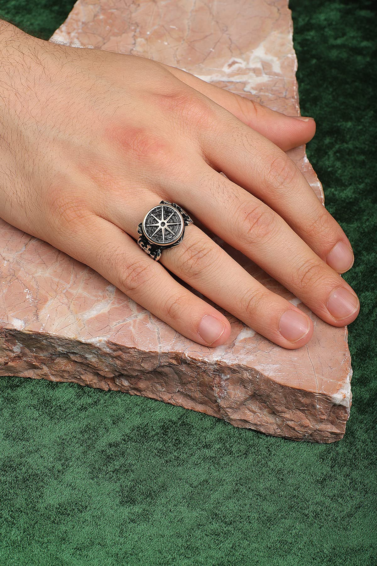 Silver Plated Anchor Ring
