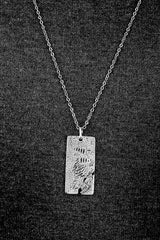 Men's Silver Plated Rustic Curb Chain Box Chain Necklace — image 3