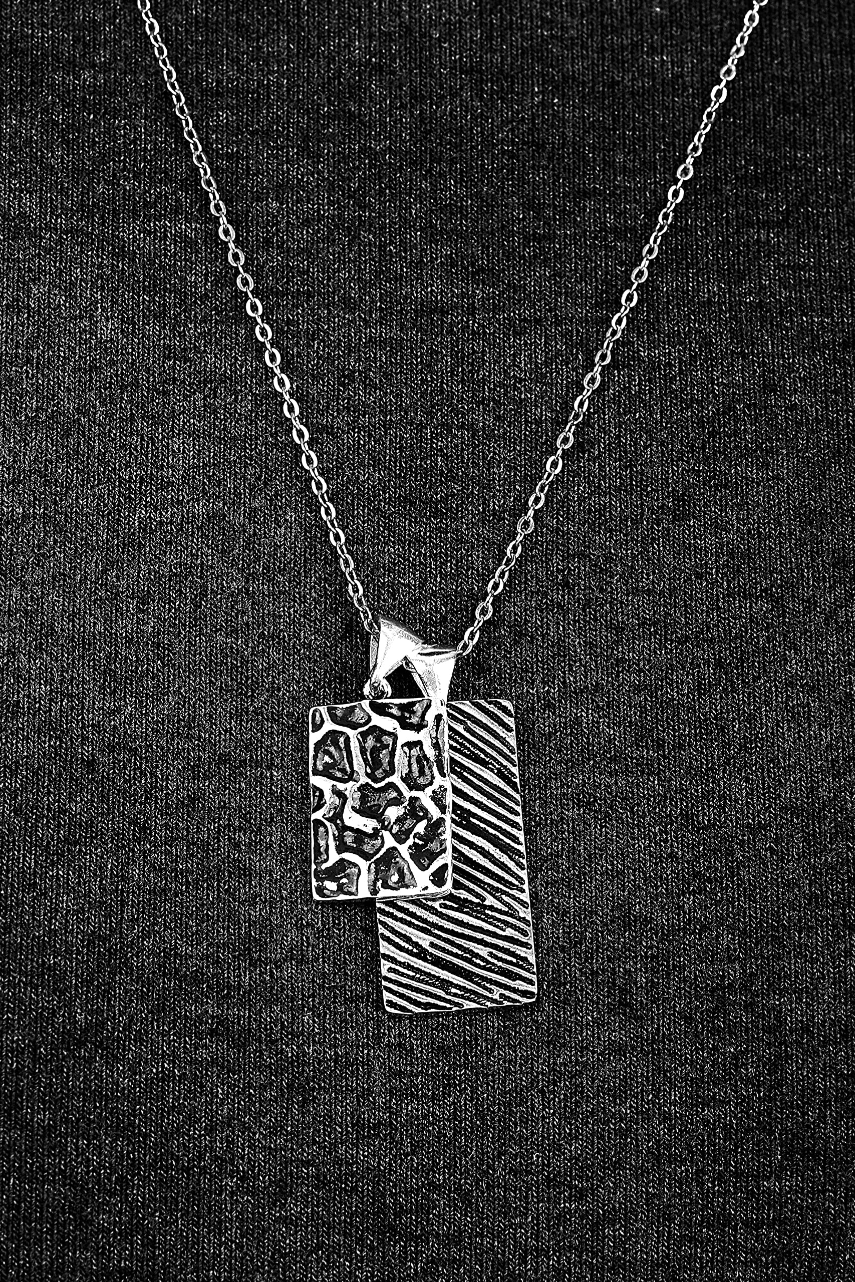 Men's Silver Plated Warrior Tag Curb Chain Personalized Necklace